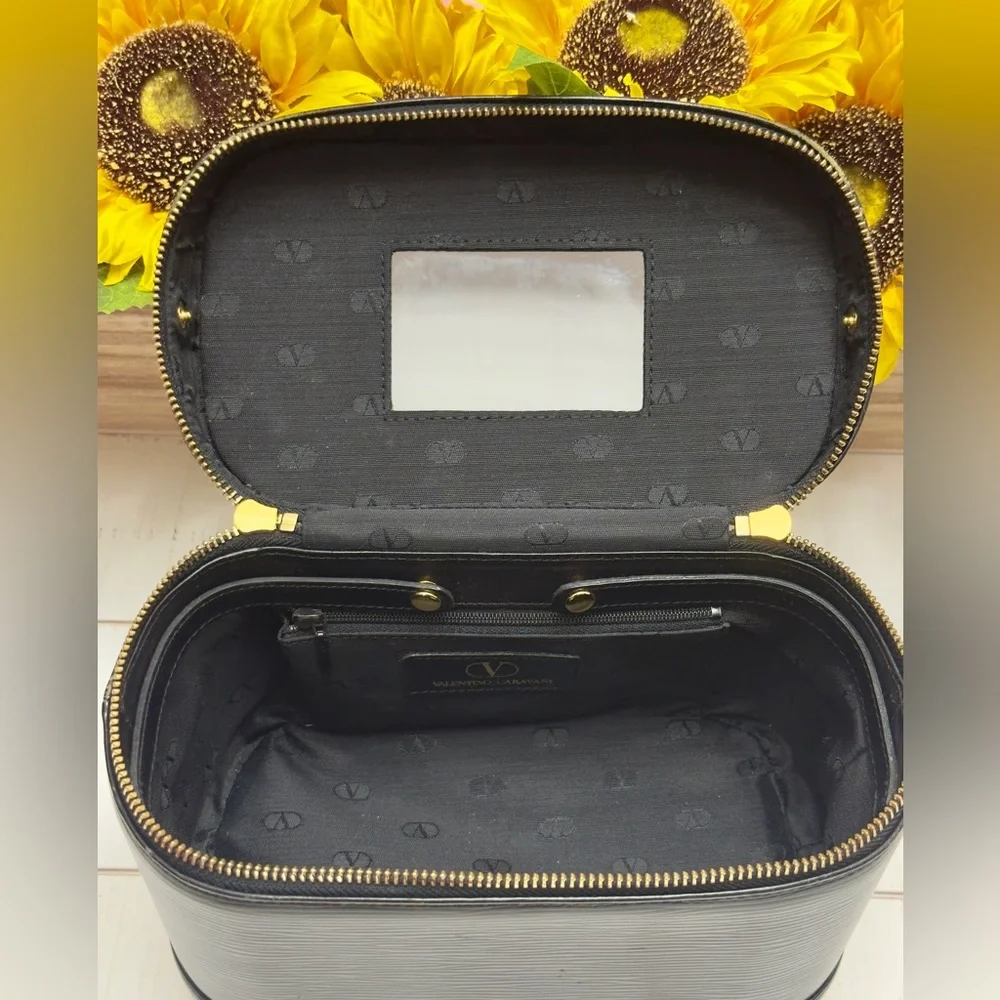 Valentino Garavani Vintage Black Leather Vanity